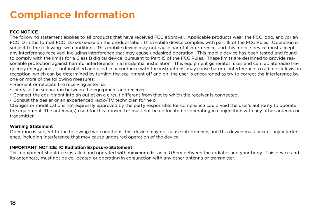 NuVision TM1318 quick start Compliance Information, FCC Notice 