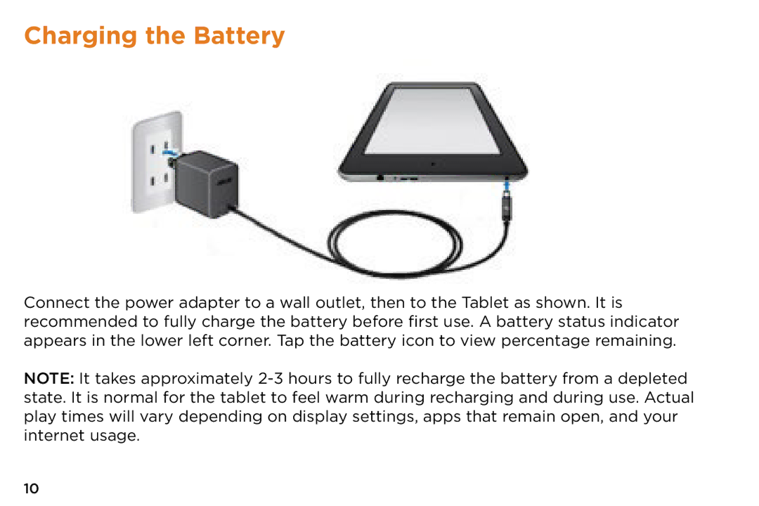 NuVision TM808 quick start Charging the Battery 