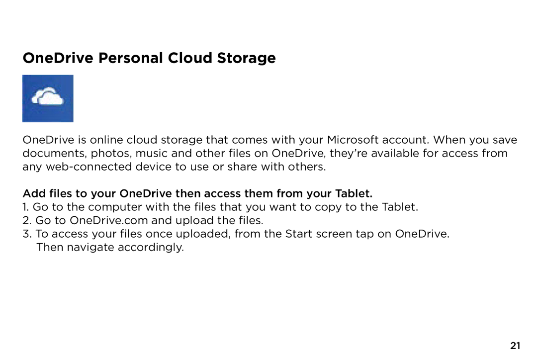 NuVision v2-073014 quick start OneDrive Personal Cloud Storage 