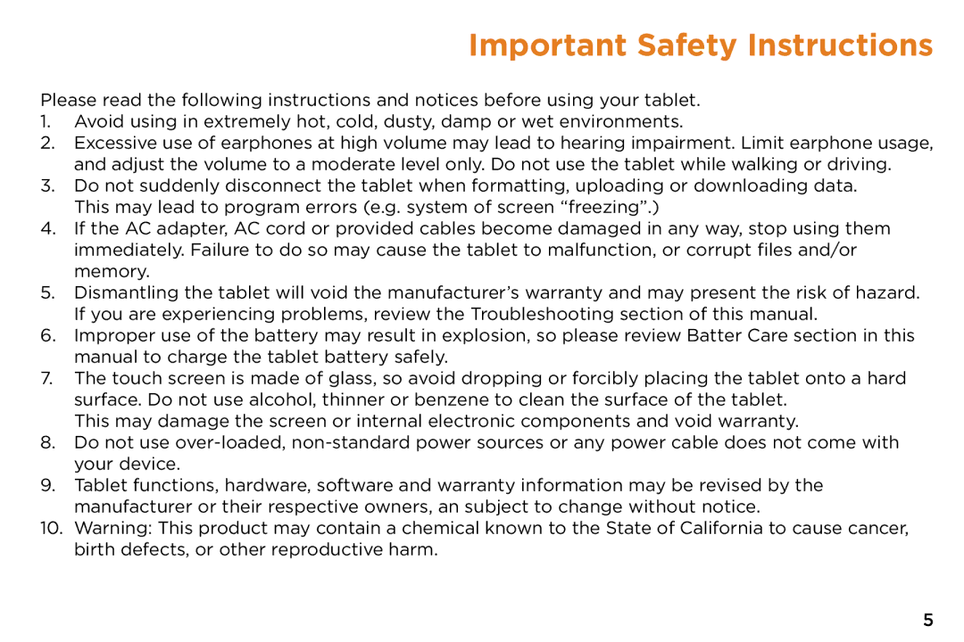 NuVision v2-073014 quick start Important Safety Instructions 