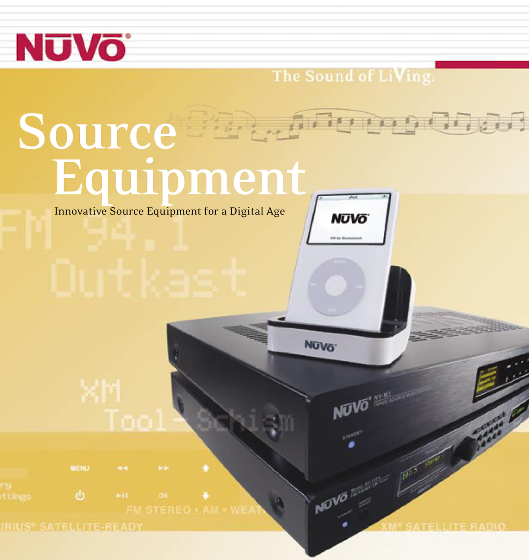 Nuvo I8G, E6G manual Source Equipment 