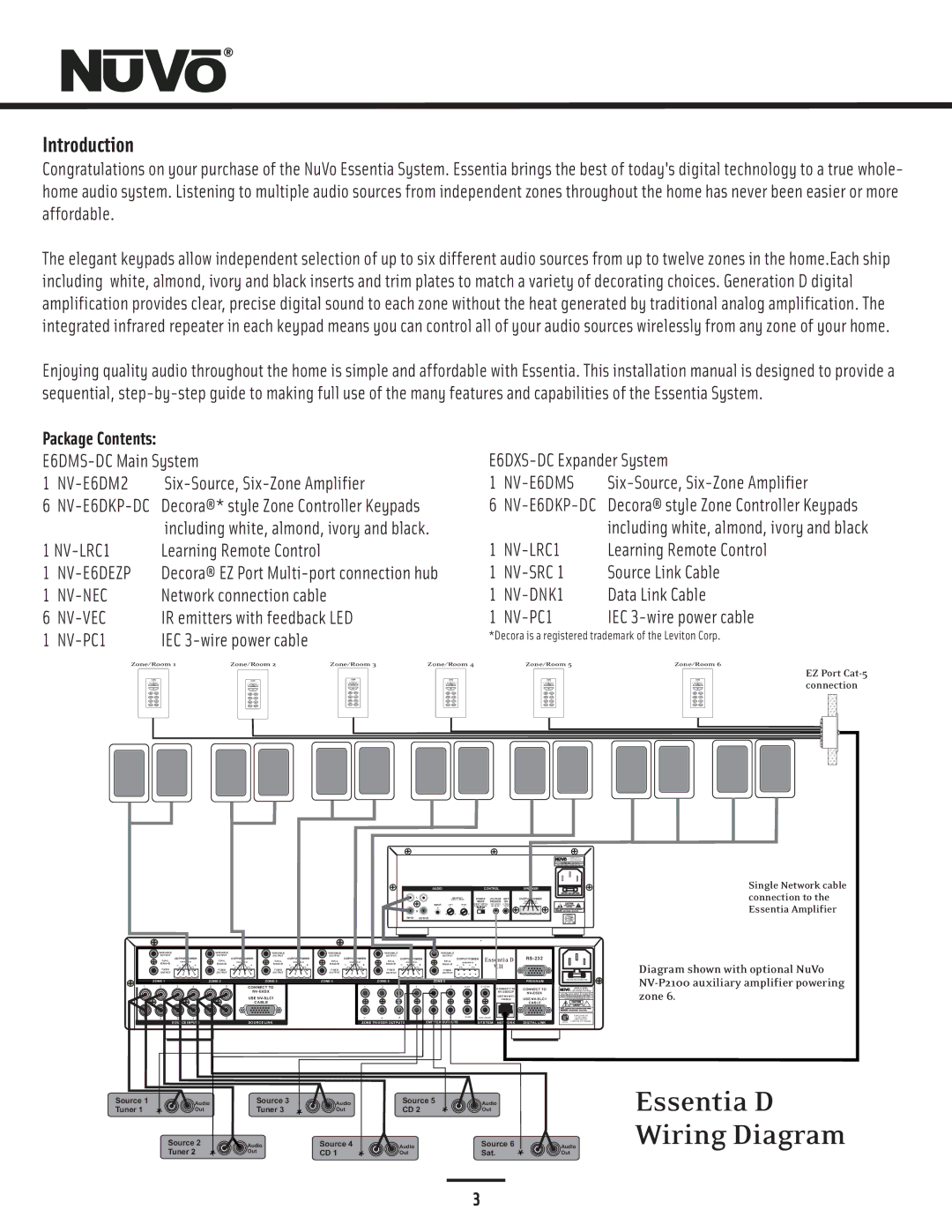 Nuvo NV-E6DMS-DC, NV-E6DXS-DC manual Introduction, NV-E6DM2 