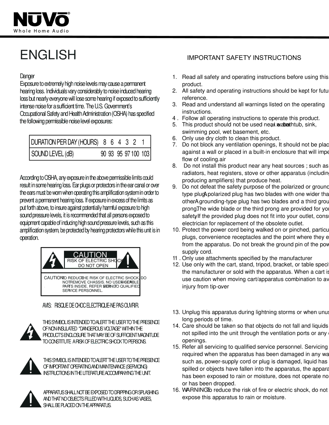 Nuvo NV-MPS4 manual English 