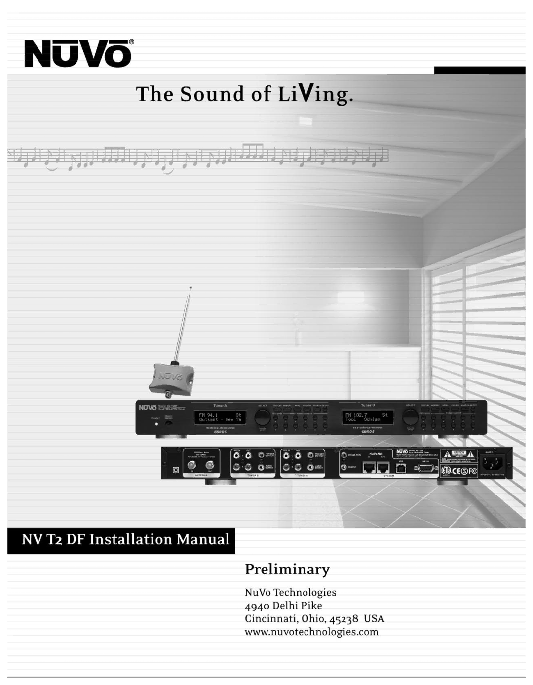 Nuvo NV-T2DF manual 