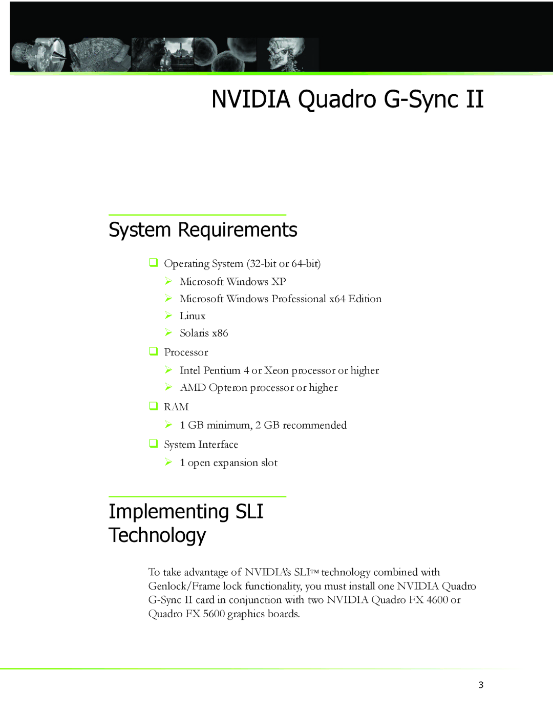 Nvidia 2 manual System Requirements, Implementing SLI Technology 