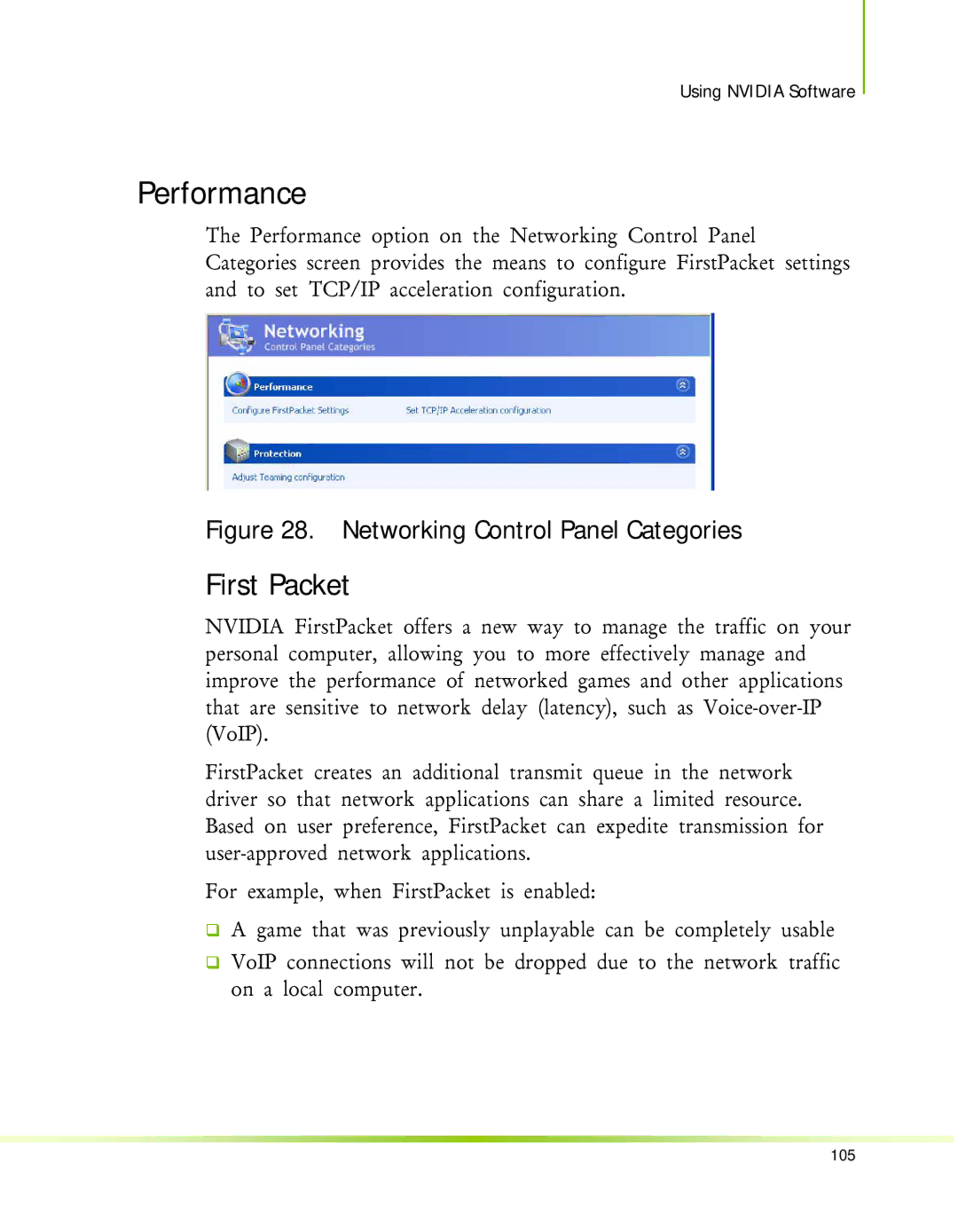 Nvidia 650I manual Performance, First Packet 