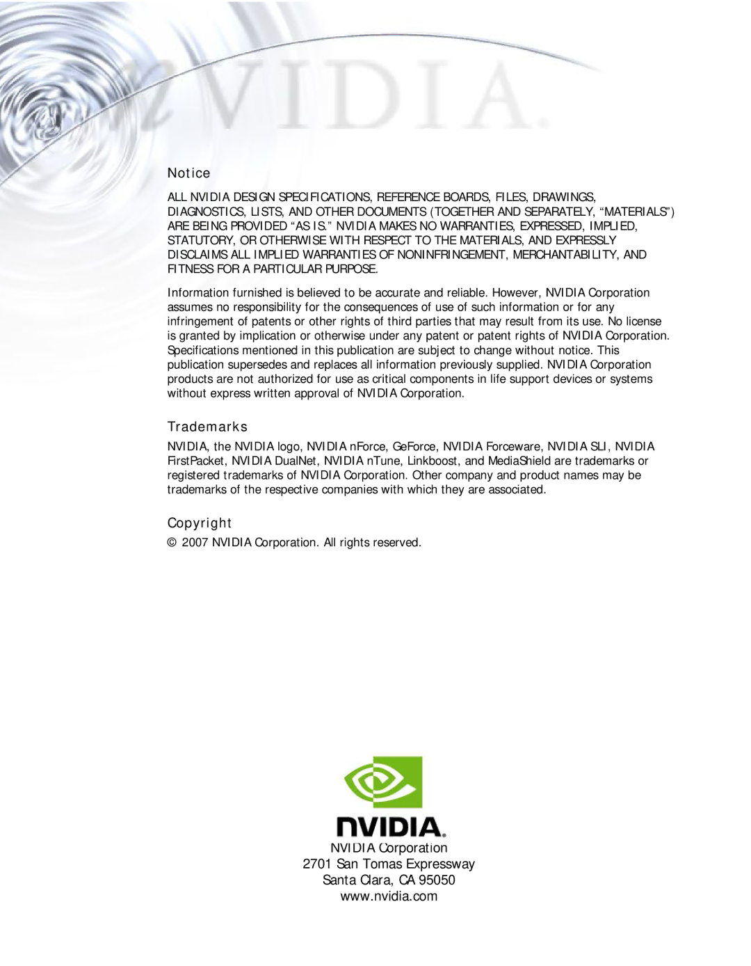 Nvidia 650I manual Trademarks 