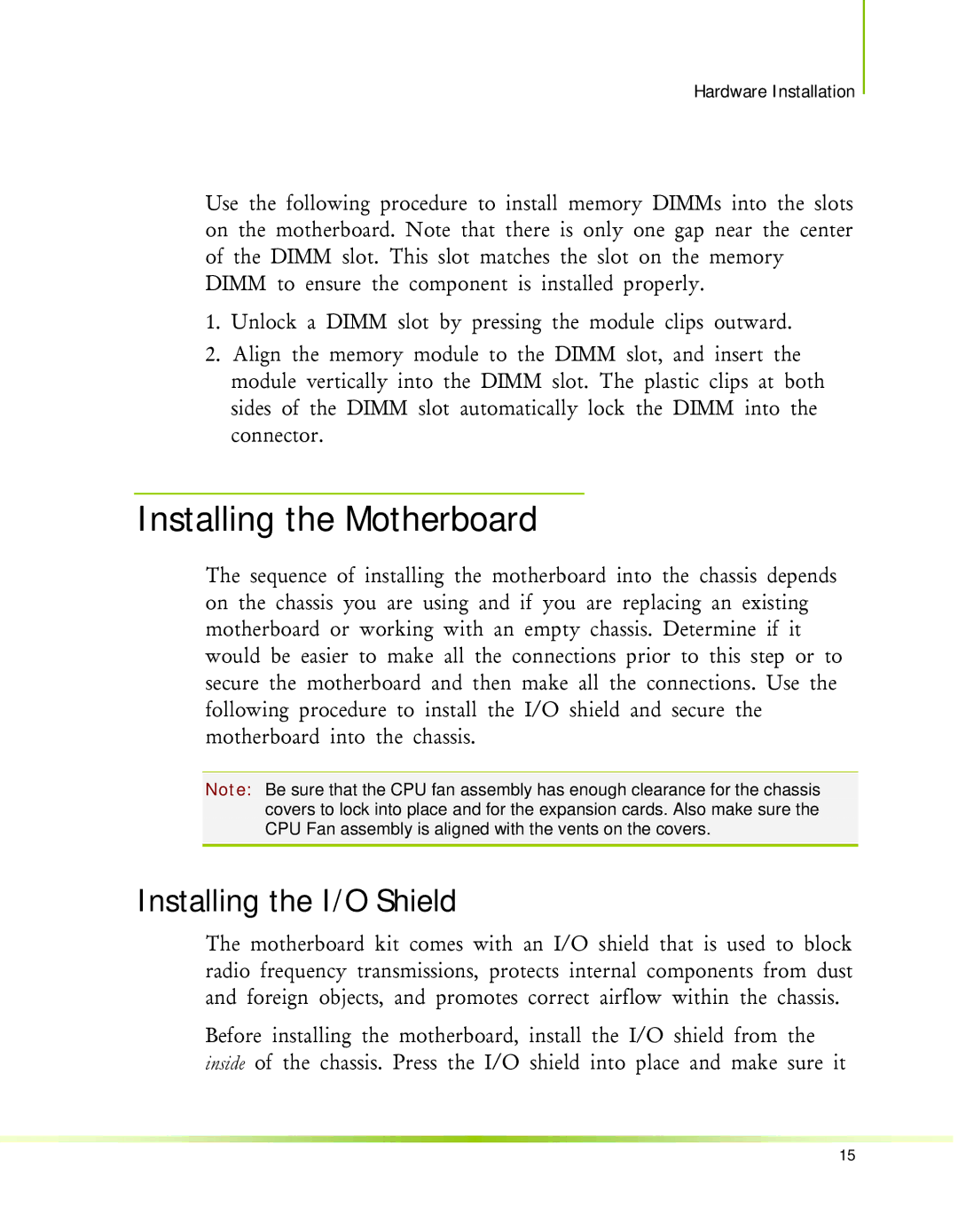 Nvidia 650I manual Installing the Motherboard, Installing the I/O Shield 