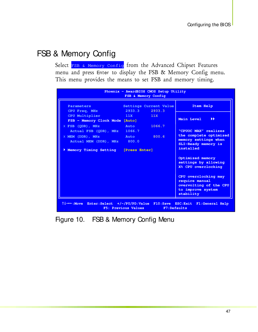 Nvidia 650I manual FSB & Memory Config, FSB Memory Clock Mode Auto 