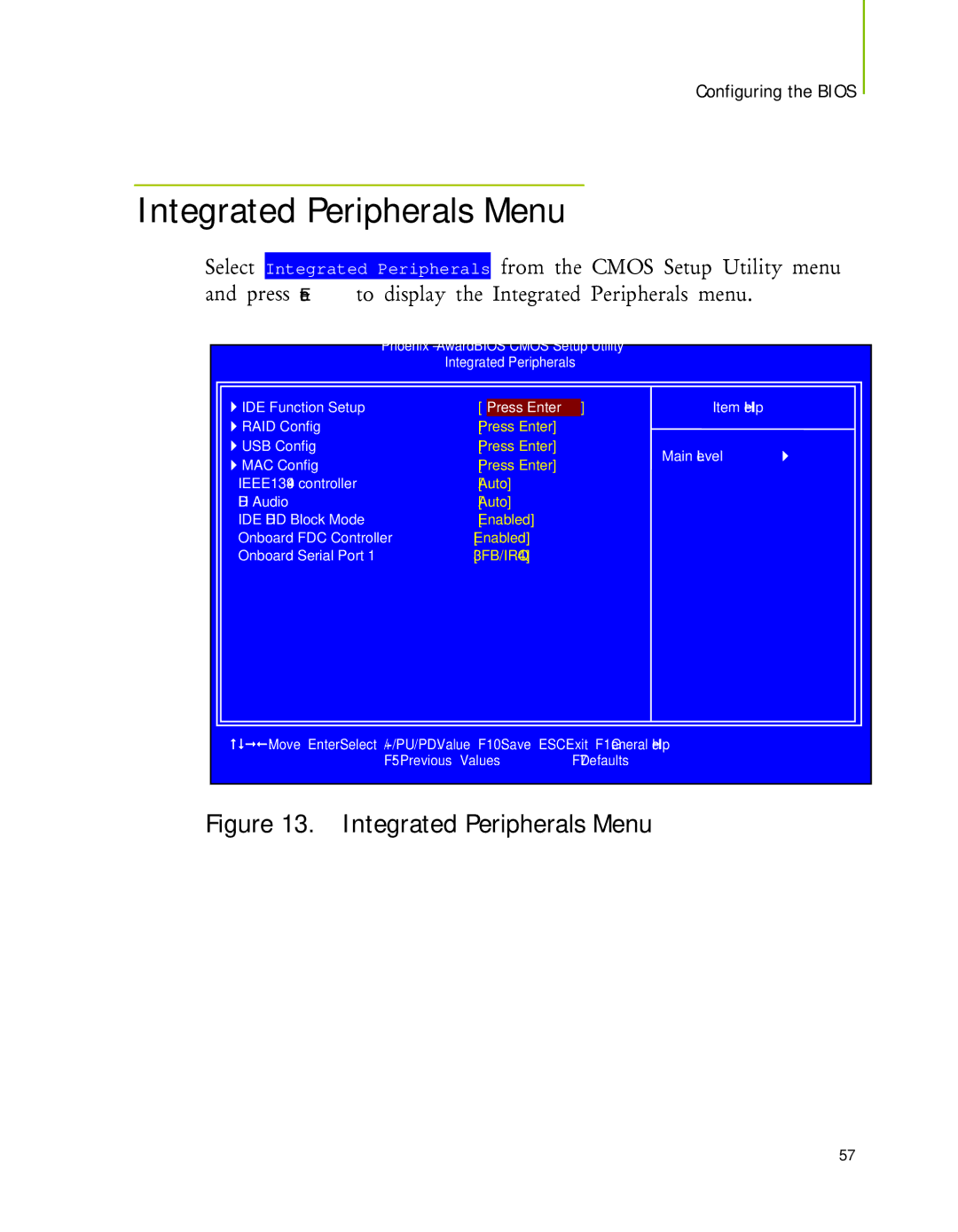 Nvidia 650I manual Integrated Peripherals Menu 