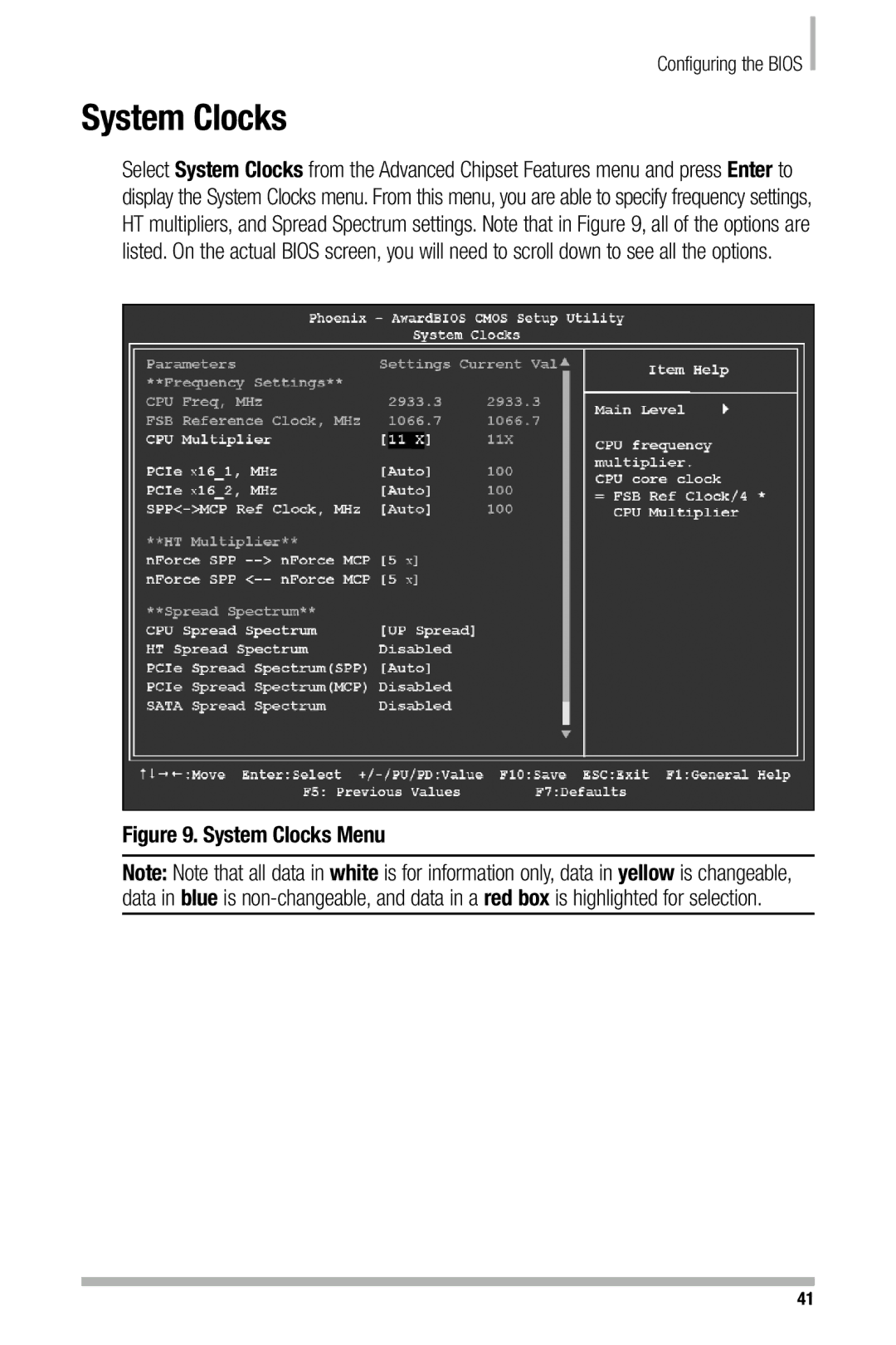 Nvidia 680i manual System Clocks Menu 