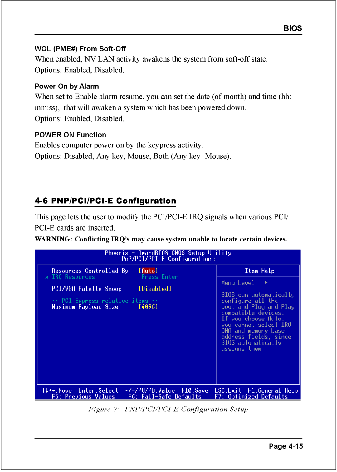 Nvidia 754 specifications PNP/PCI/PCI-E Configuration Setup 