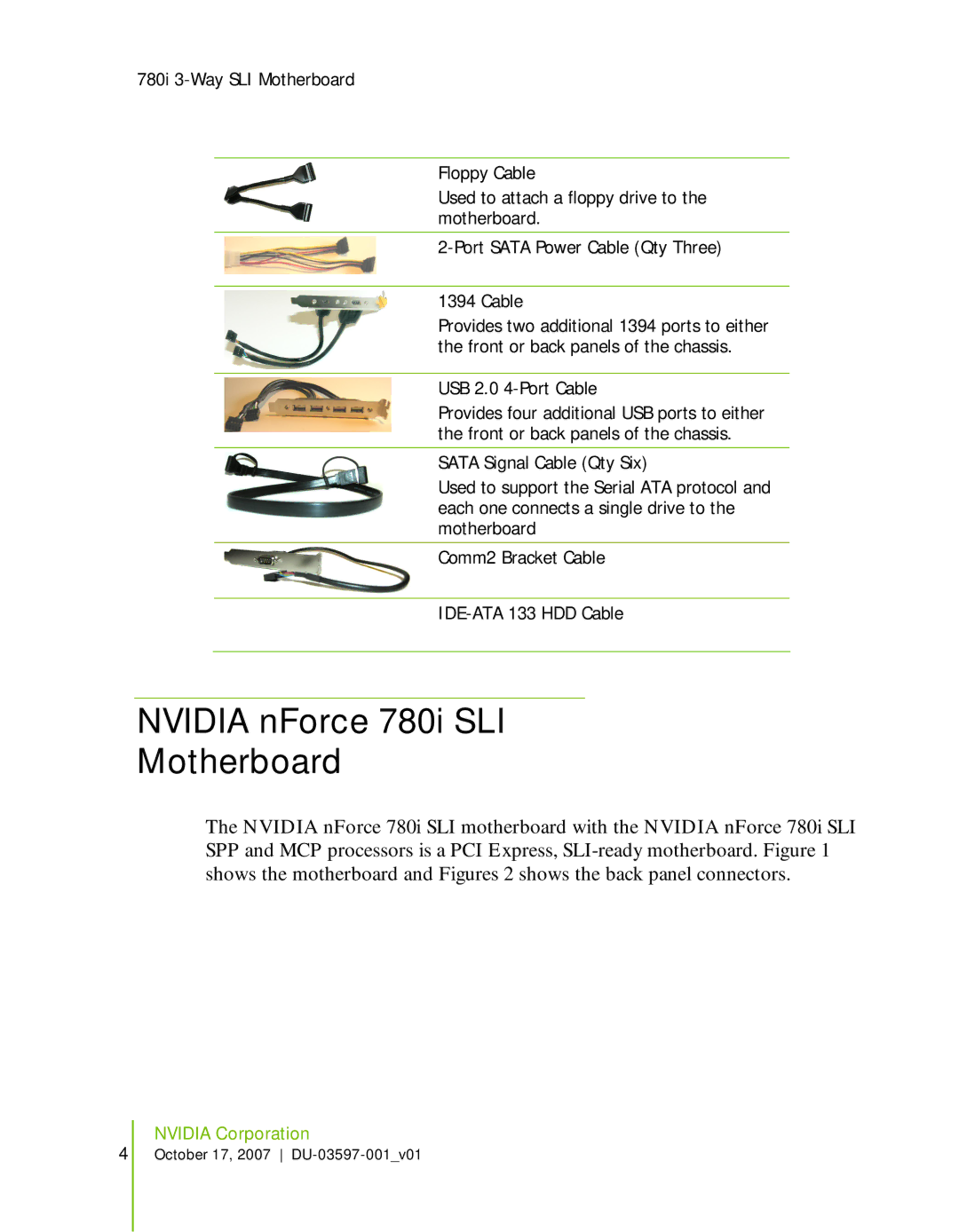 Nvidia 780I SLI manual Nvidia nForce 780i SLI Motherboard 