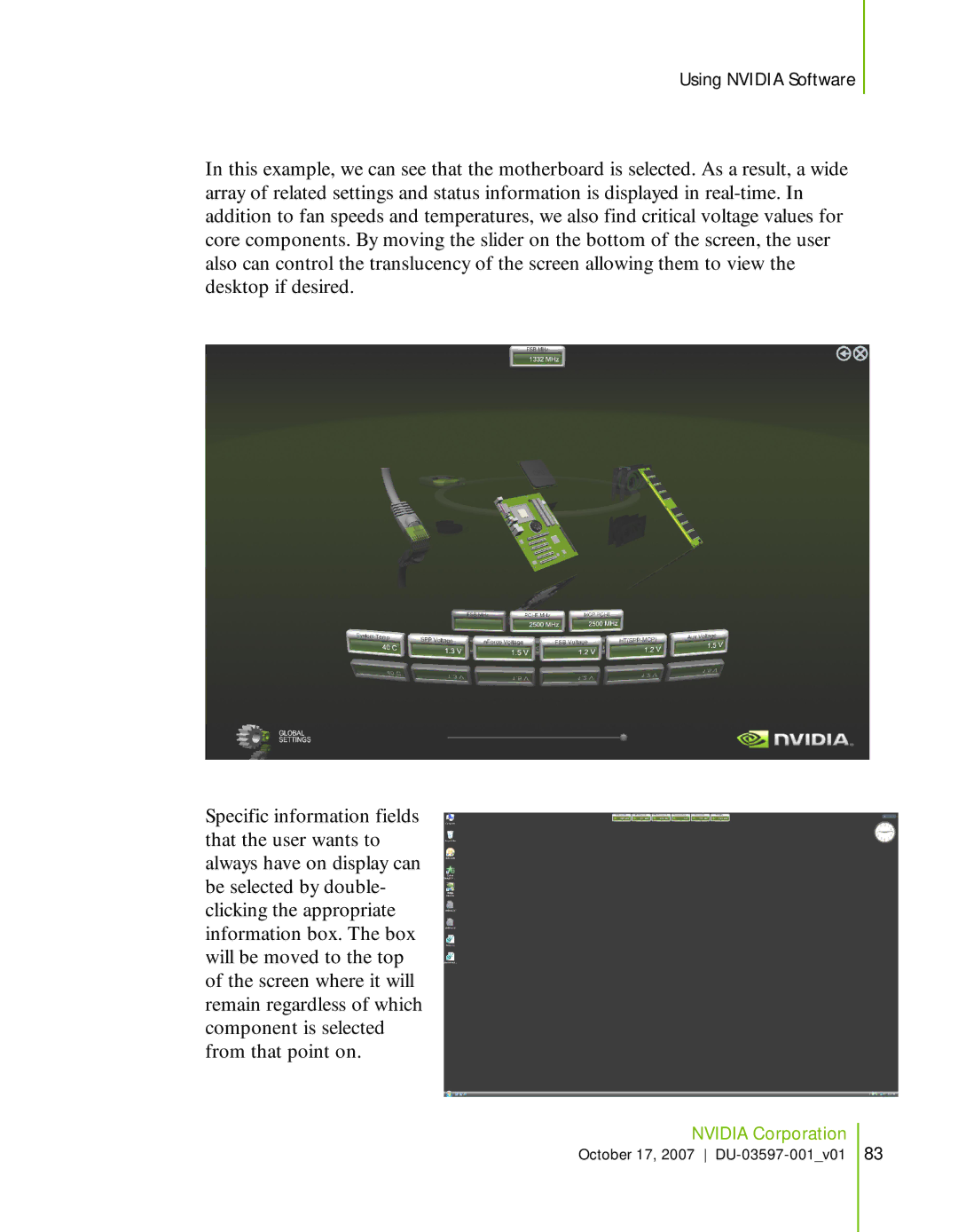 Nvidia 780I SLI manual Using Nvidia Software 