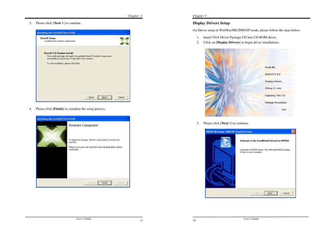 Nvidia FX 5900 XT manual Display Drivers Setup 