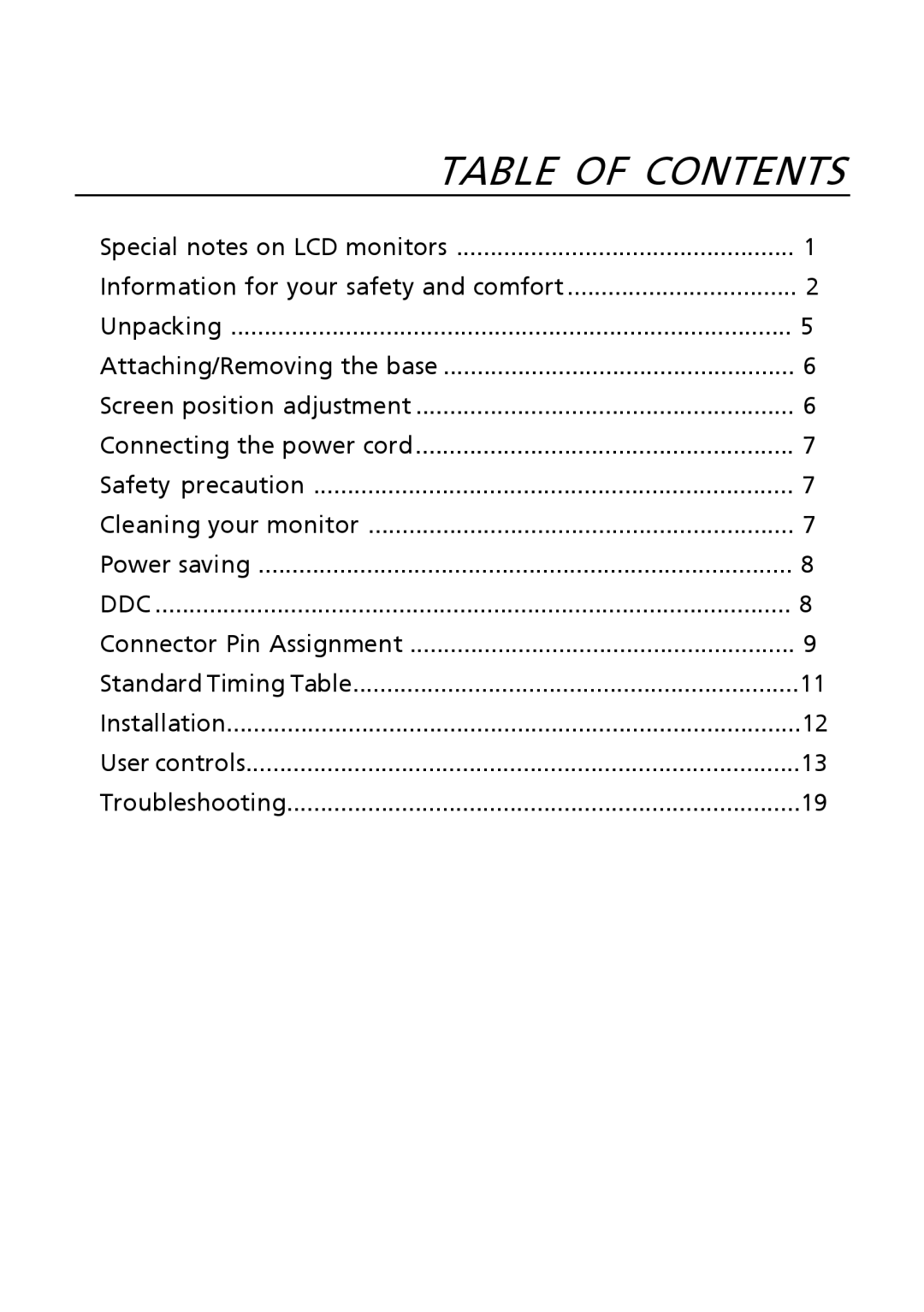 Nvidia GD245HQ manual Table of Contents 