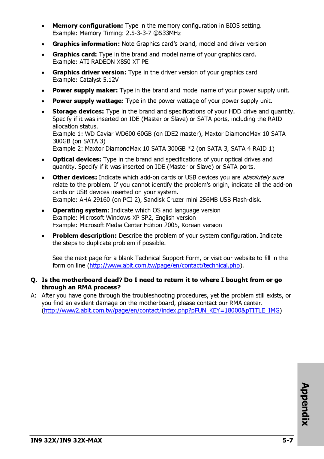 Nvidia IN9 32X-MAX user manual Appendix 