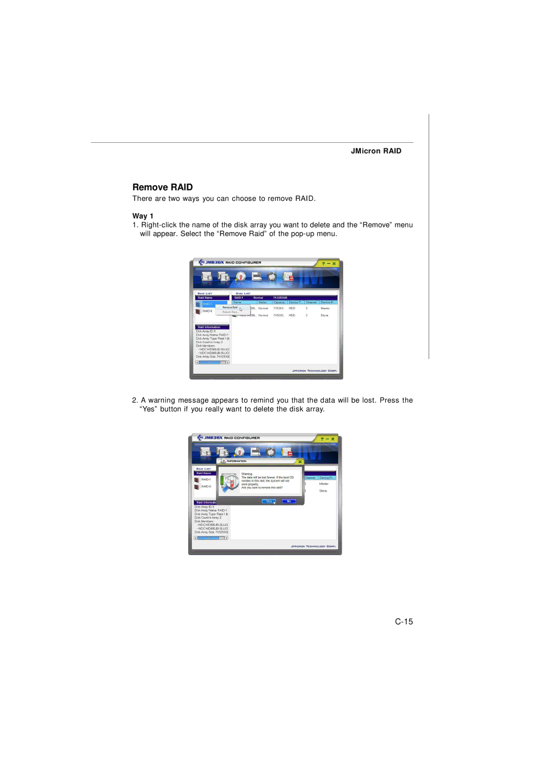 Nvidia MS-7374 manual Remove RAID, Way 