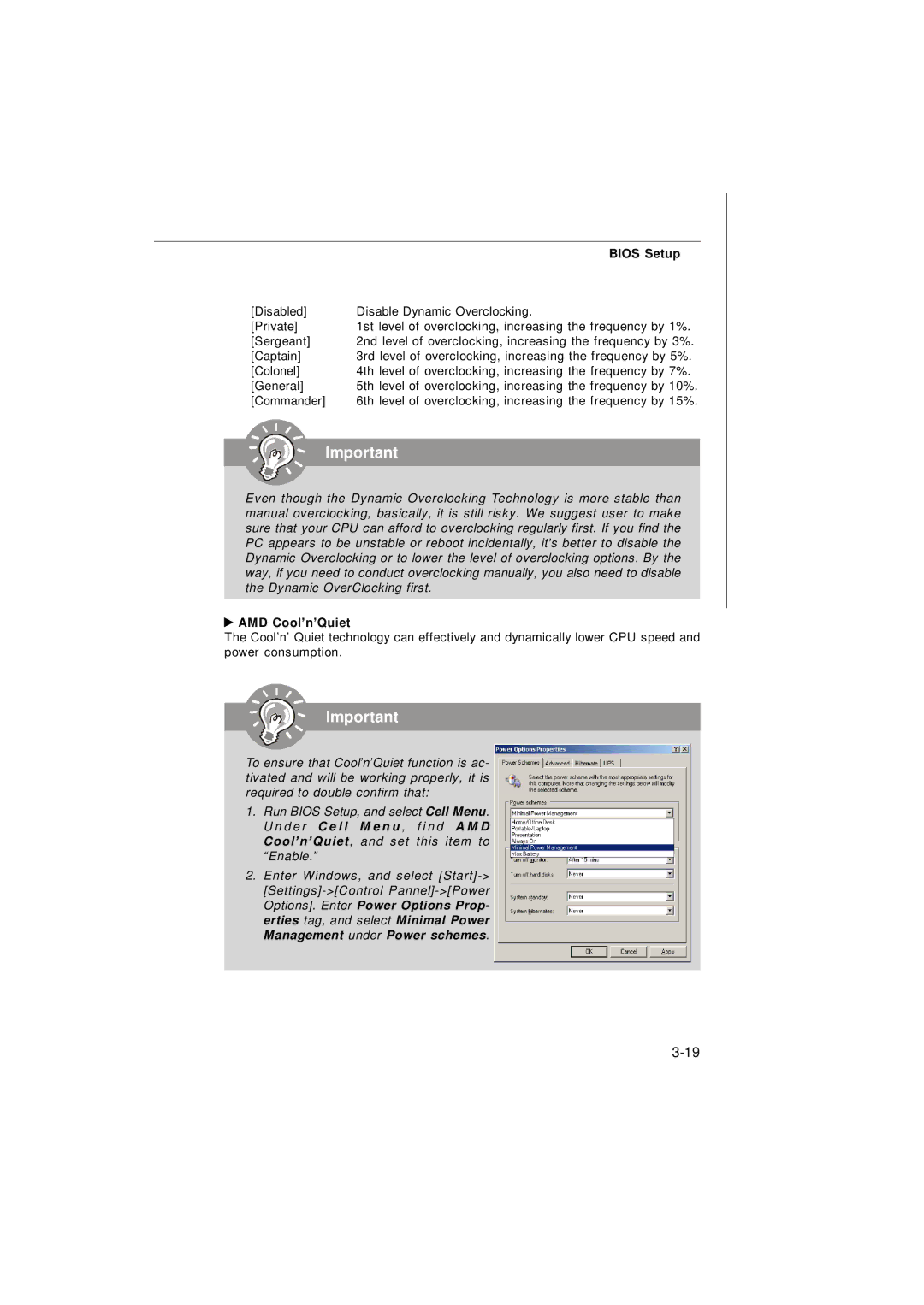 Nvidia MS-7374 manual AMD Cool’n’Quiet 