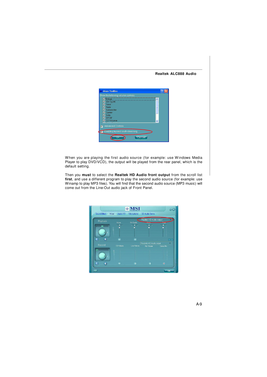 Nvidia MS-7374 manual Realtek ALC888 Audio 