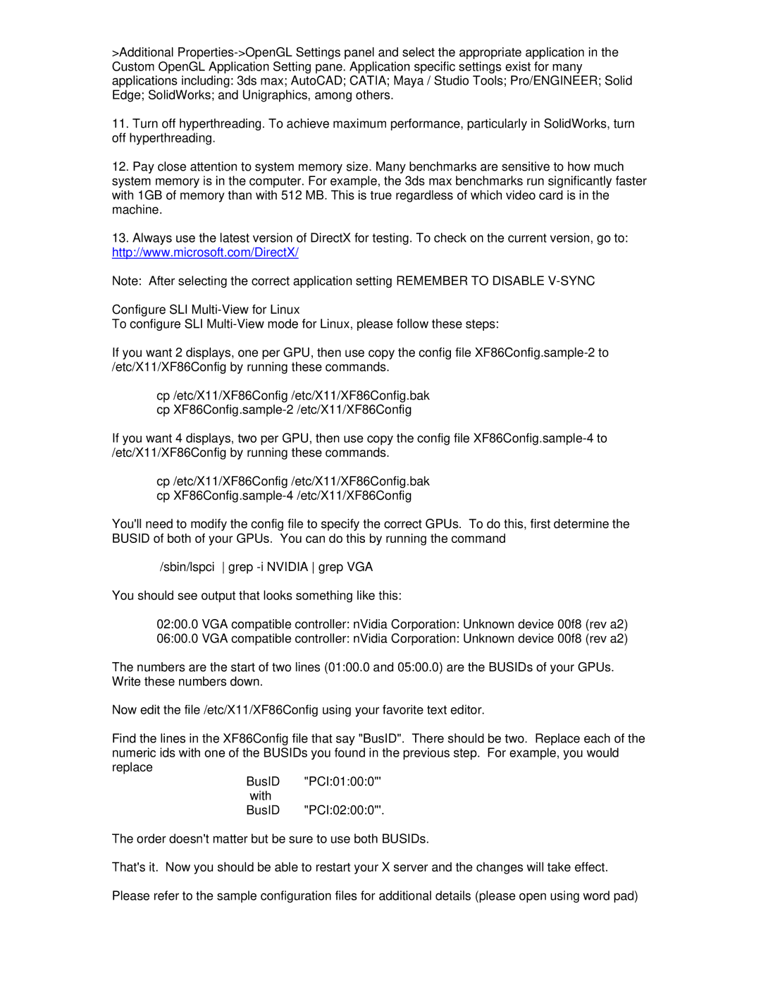 Nvidia NVIDIA Quadro manual Configure SLI Multi-View for Linux 