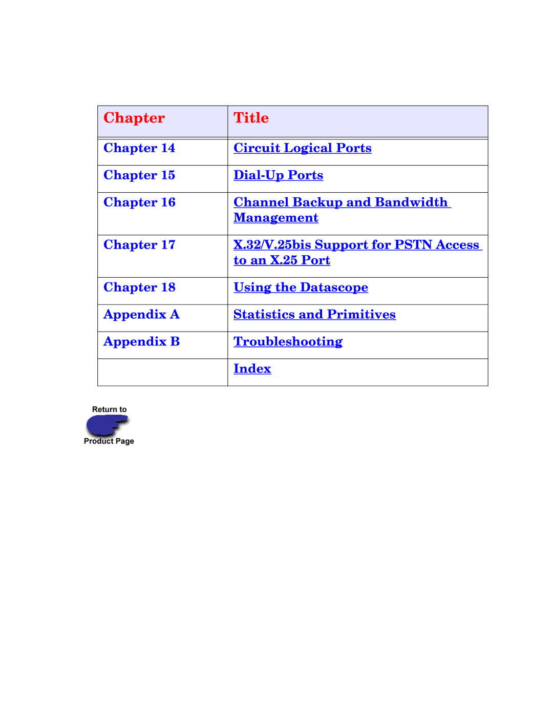 Nx Networks 2200, 2500, 2410/Series 10 manual Chapter Title 