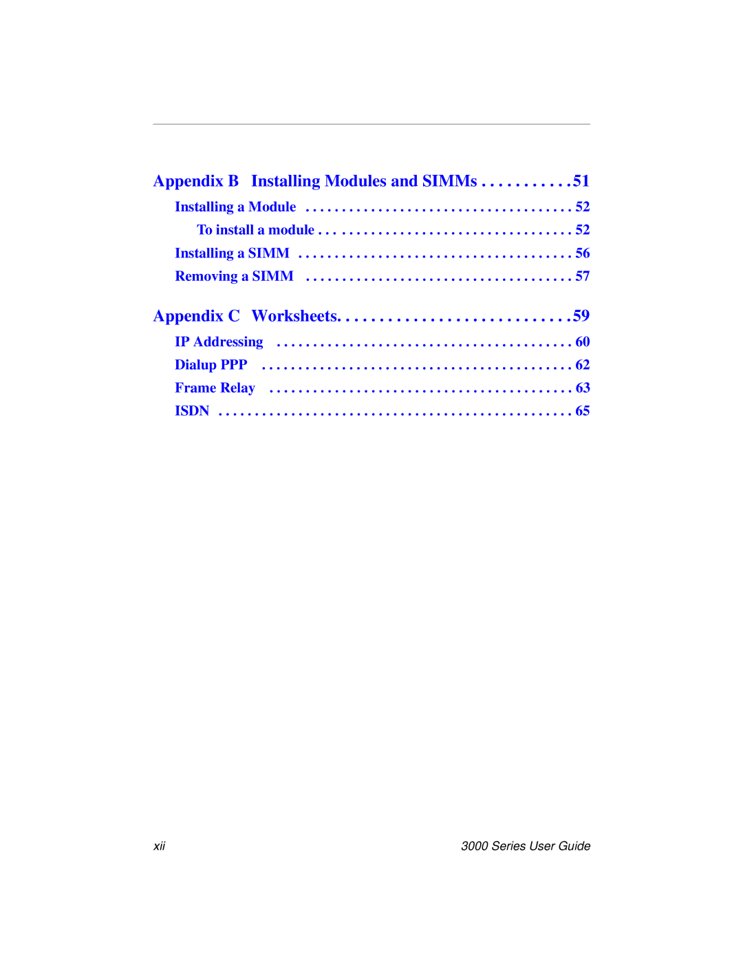 Nx Networks 3000 manual Appendix B Installing Modules and SIMMs 