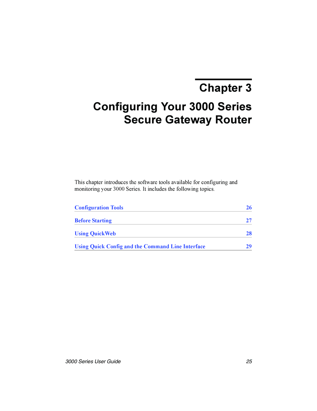 Nx Networks manual Chapter Configuring Your 3000 Series Secure Gateway Router 