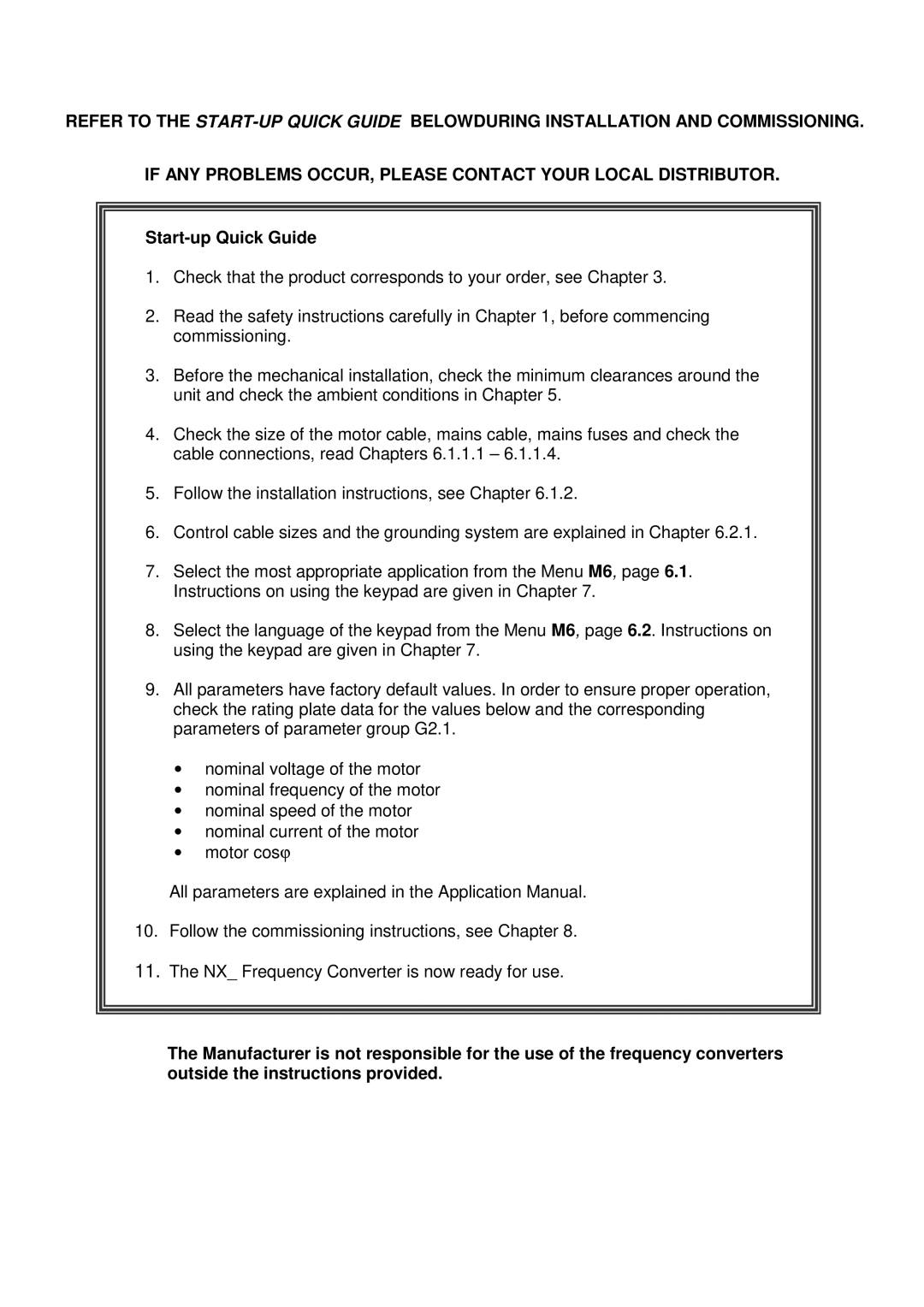 Nx Networks NX series user manual Start-up Quick Guide 