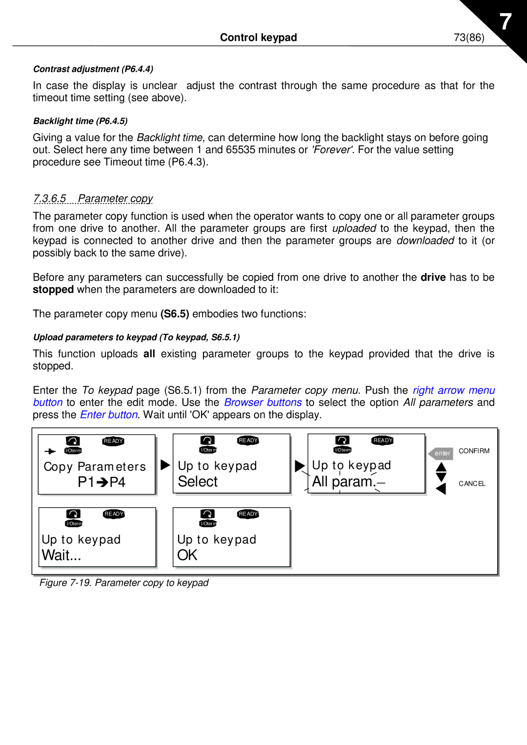 Nx Networks NX series user manual 7386, Parameter copy 