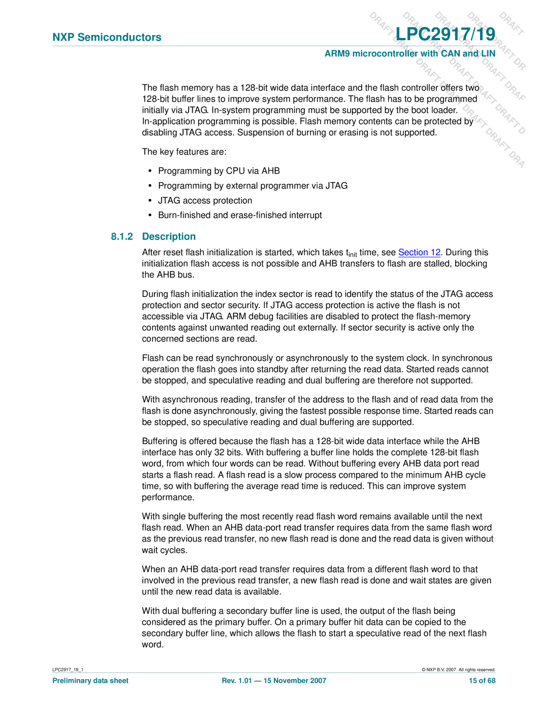 NXP Semiconductors LPC2917, LPC2919 user manual Dra, Description 