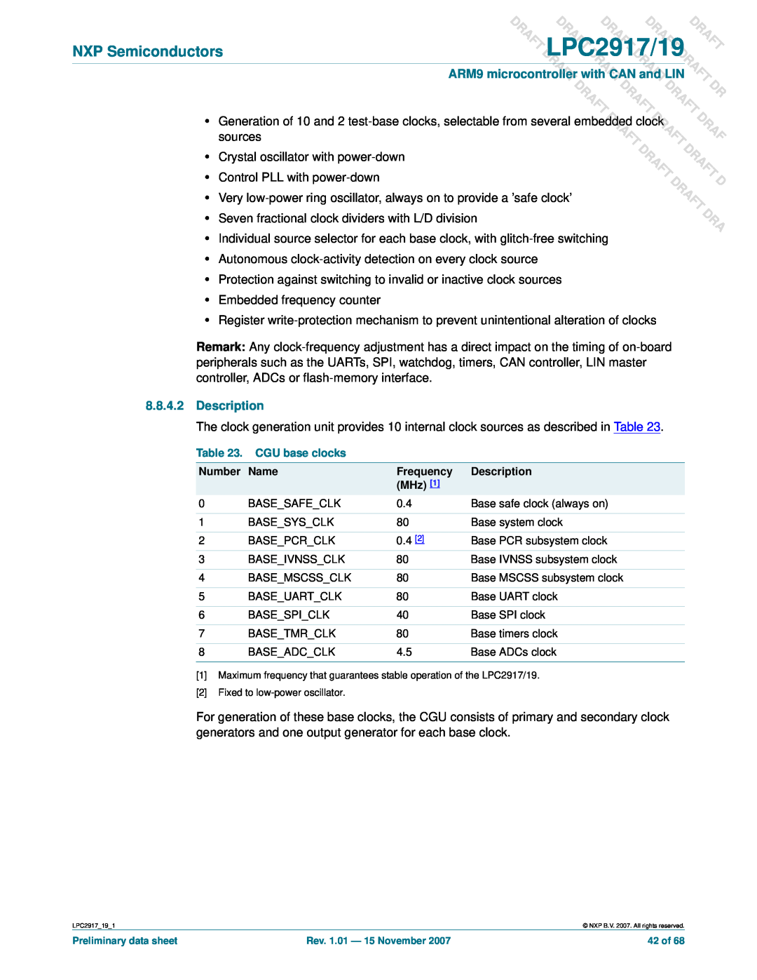 NXP Semiconductors LPC2919 user manual Description, DLPC2917/19, Raft Aft, T Draft, NXP Semiconductors 