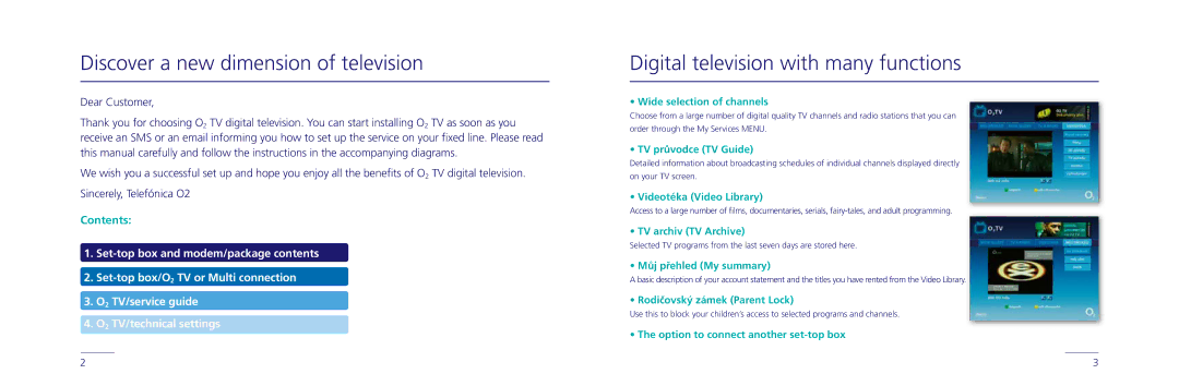 O2 Innovations 3800TW user manual Discover a new dimension of television, Digital television with many functions 