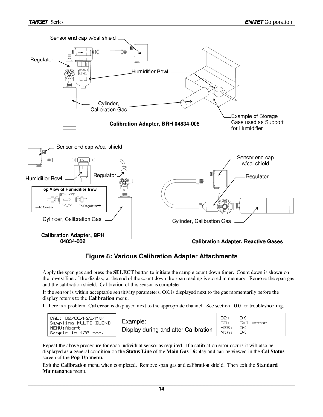 O2 Innovations pmn manual Calibration Adapter, BRH 04834-002, Calibration Adapter, Reactive Gases 