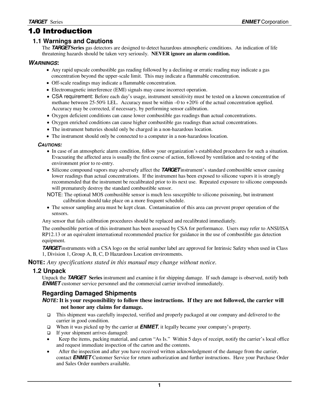 O2 Innovations pmn manual Unpack, Regarding Damaged Shipments 