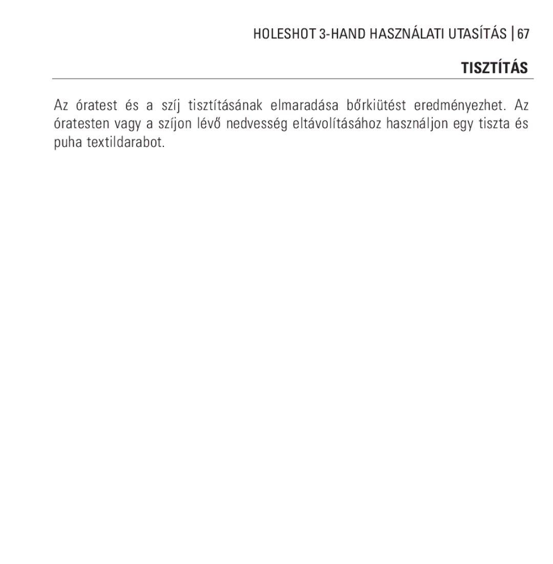 Oakley Holeshot 3 Hand manual Tisztítás 