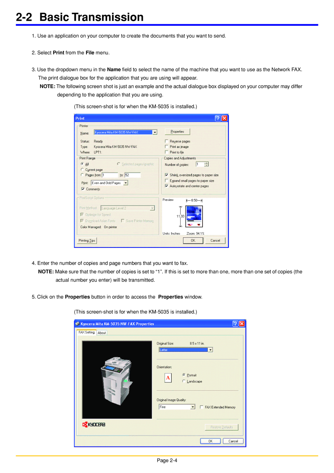 Oce North America OP1030, OP1050, OP1040 manual Basic Transmission 