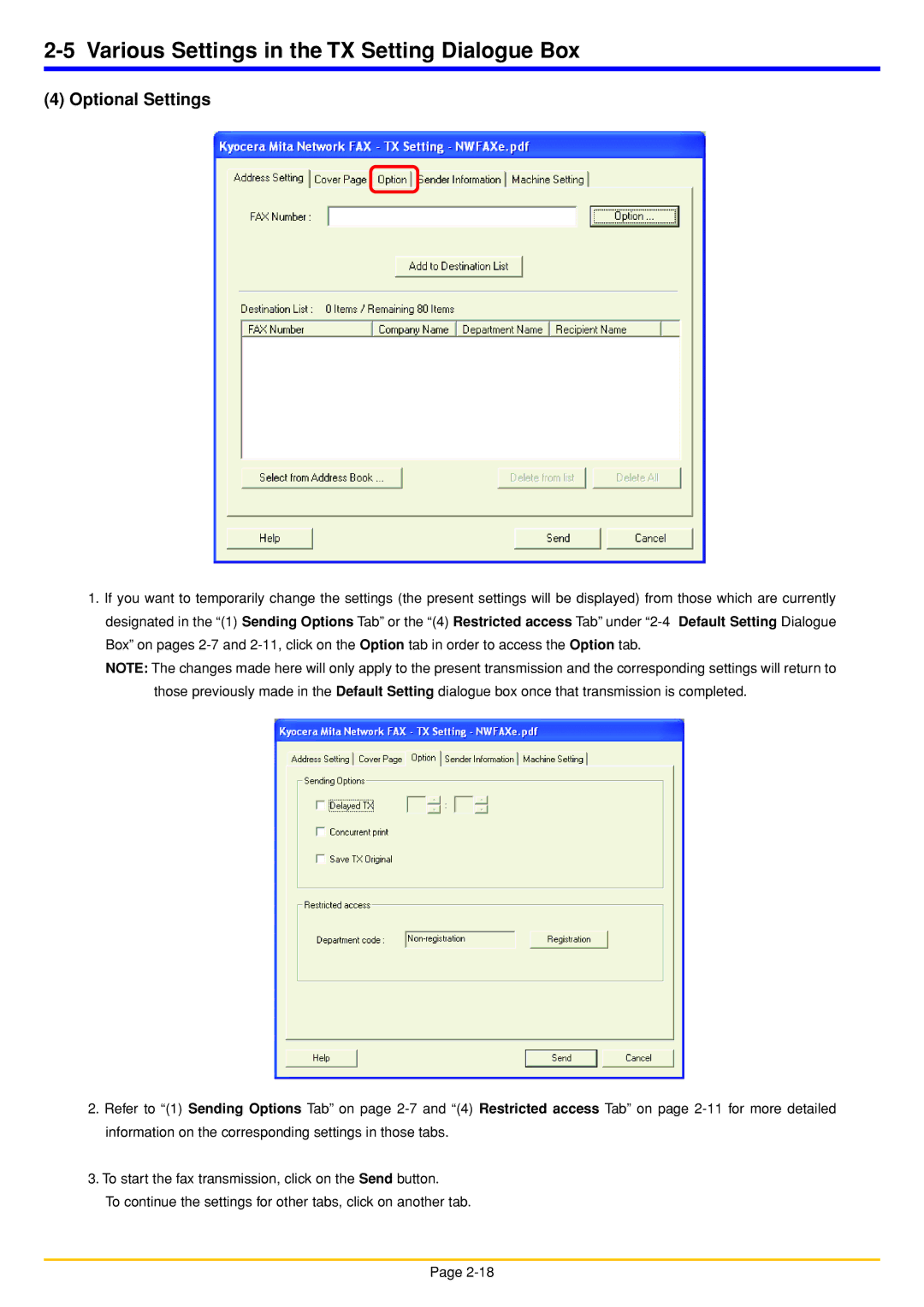 Oce North America OP1040, OP1050, OP1030 manual Optional Settings 