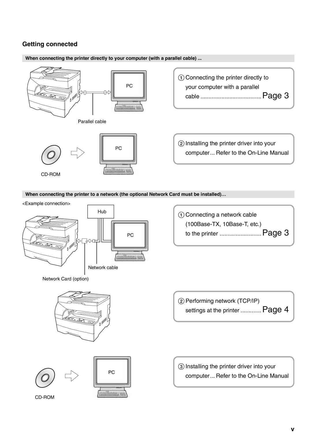 Oce North America OP14 manual Getting connected 