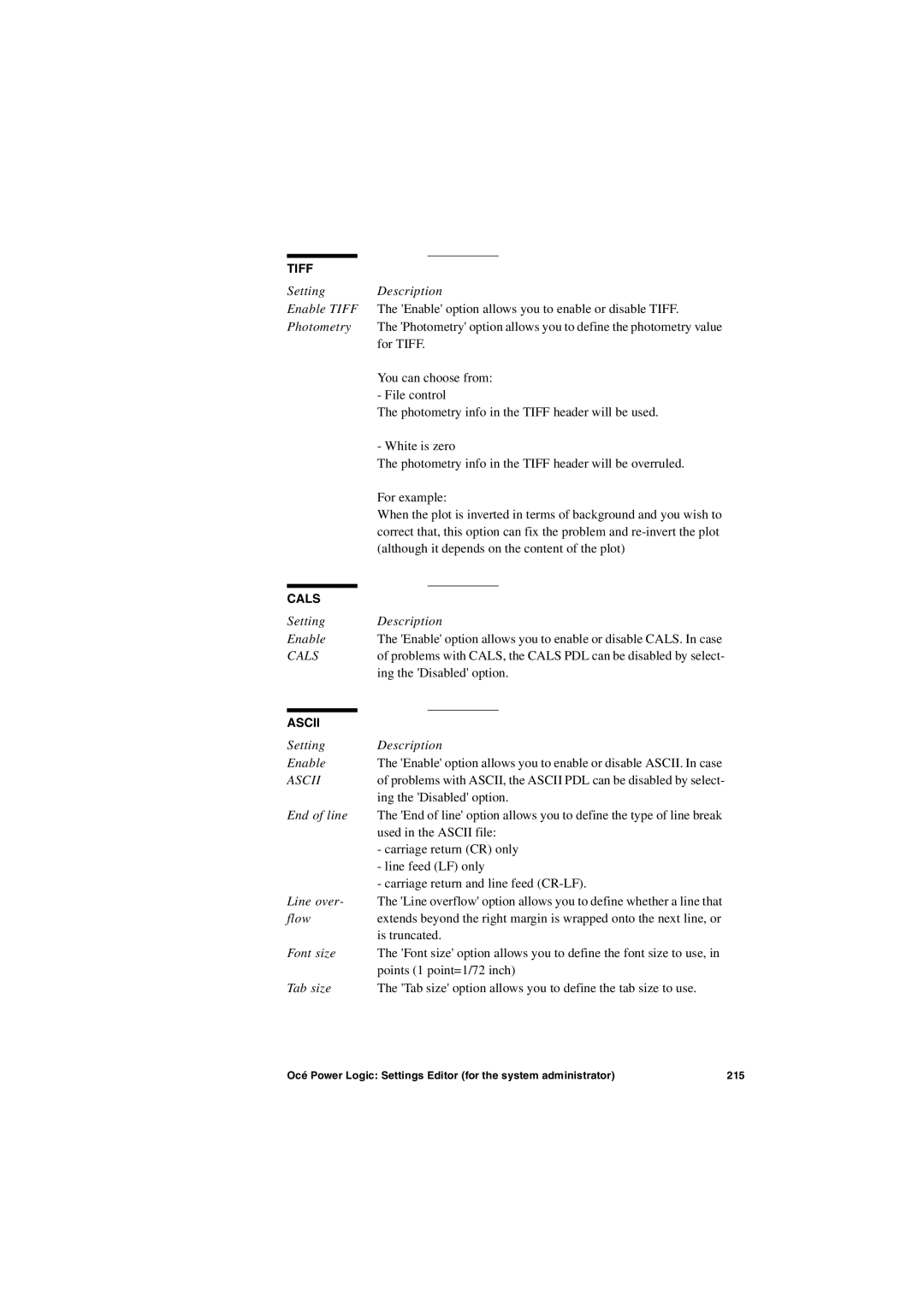 Oce North America TDS600 user manual Tiff 