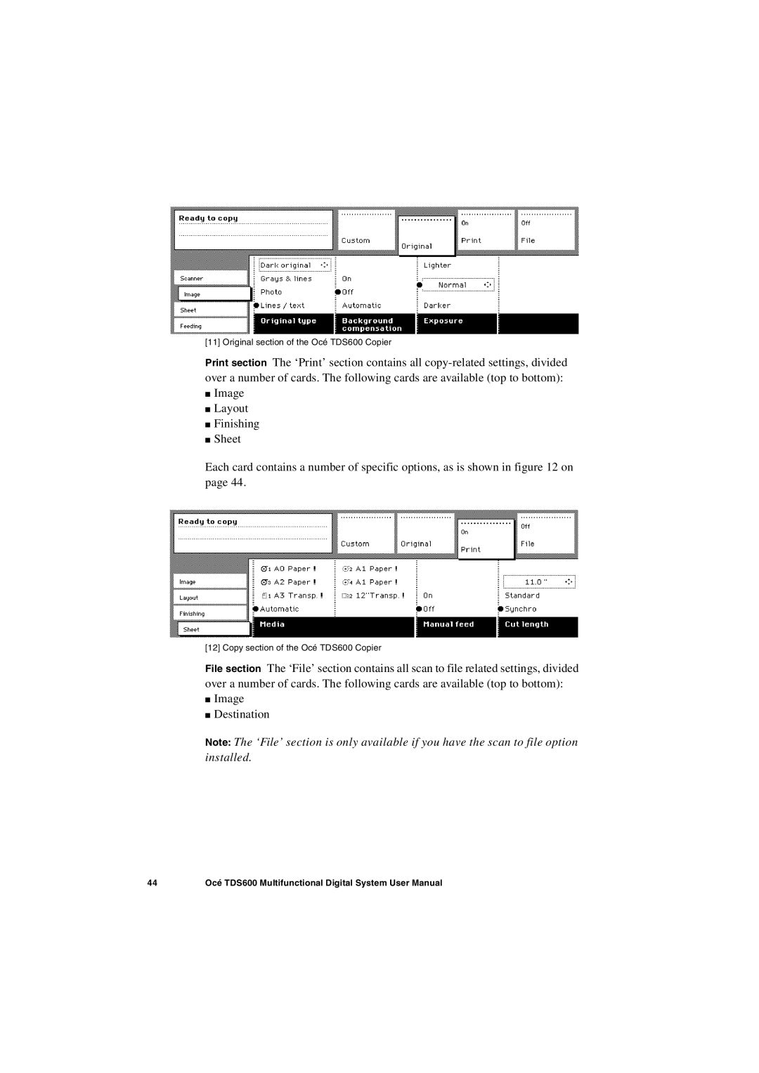 Oce North America TDS600 user manual Image Destination 