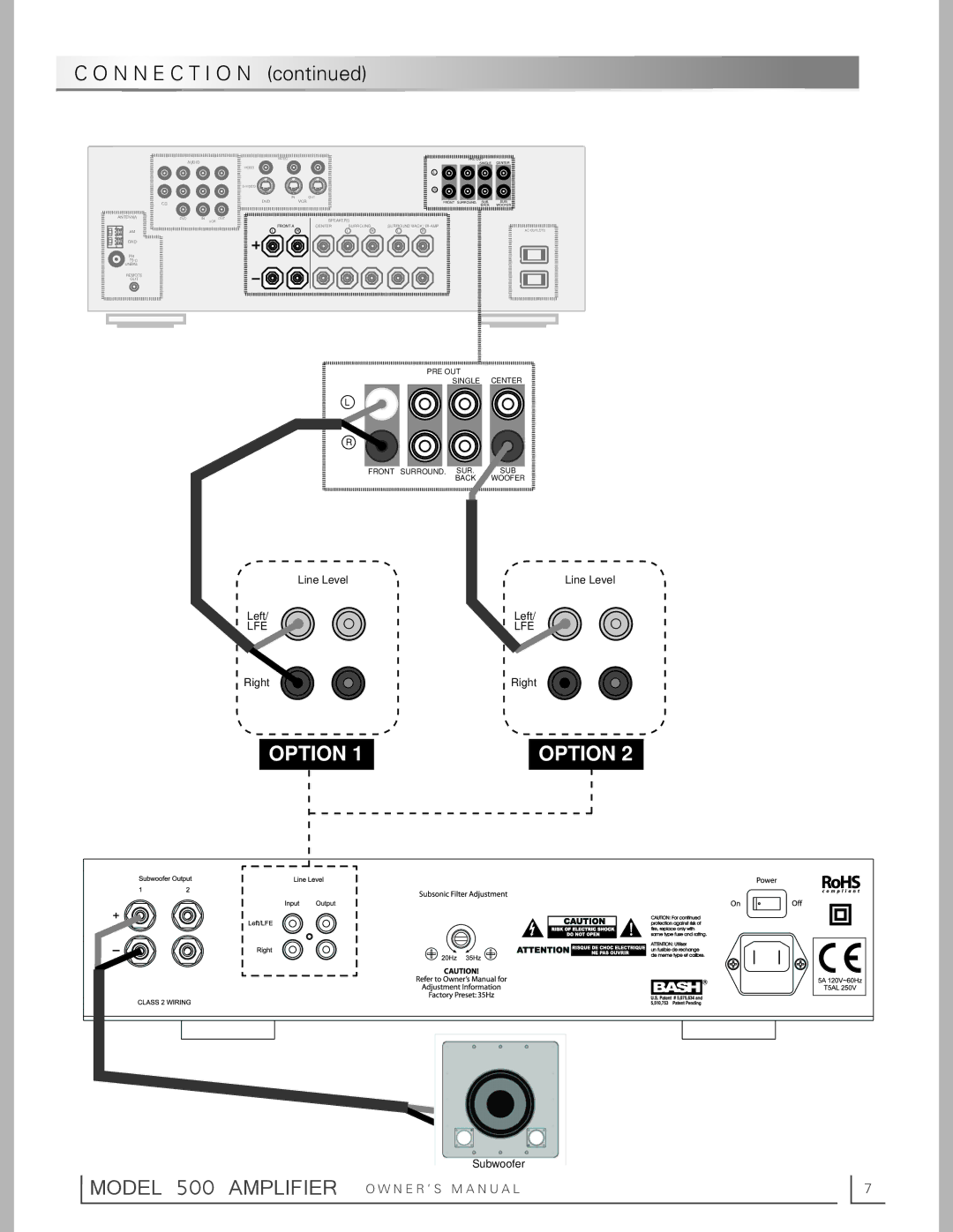 OEM Systems 500 owner manual N N E C T I O N, Option 