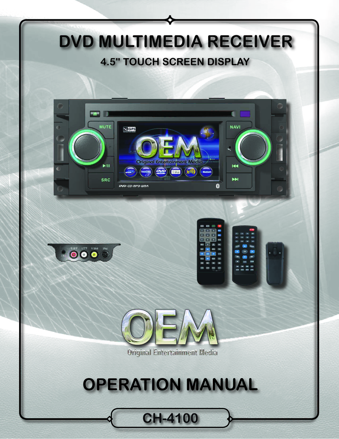 OEM Systems CH-4100 operation manual DVD Multimedia Receiver 