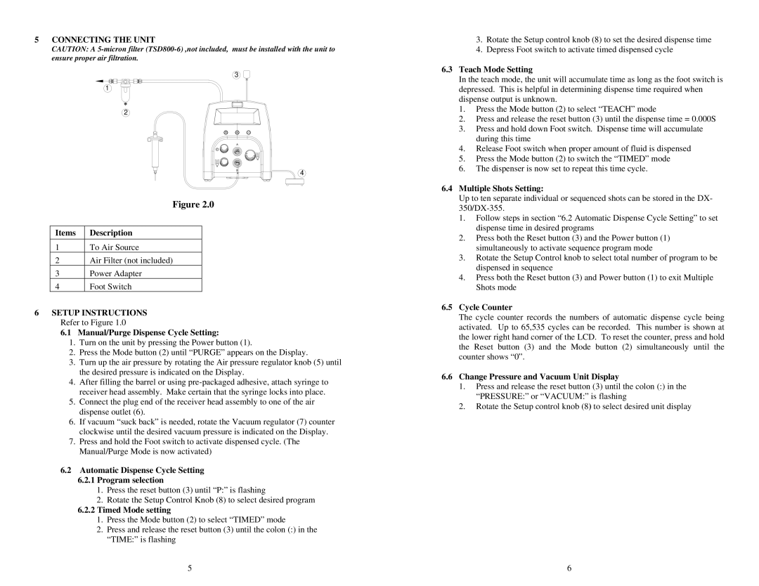 OK International DX-350 / 355 specifications Connecting the Unit 