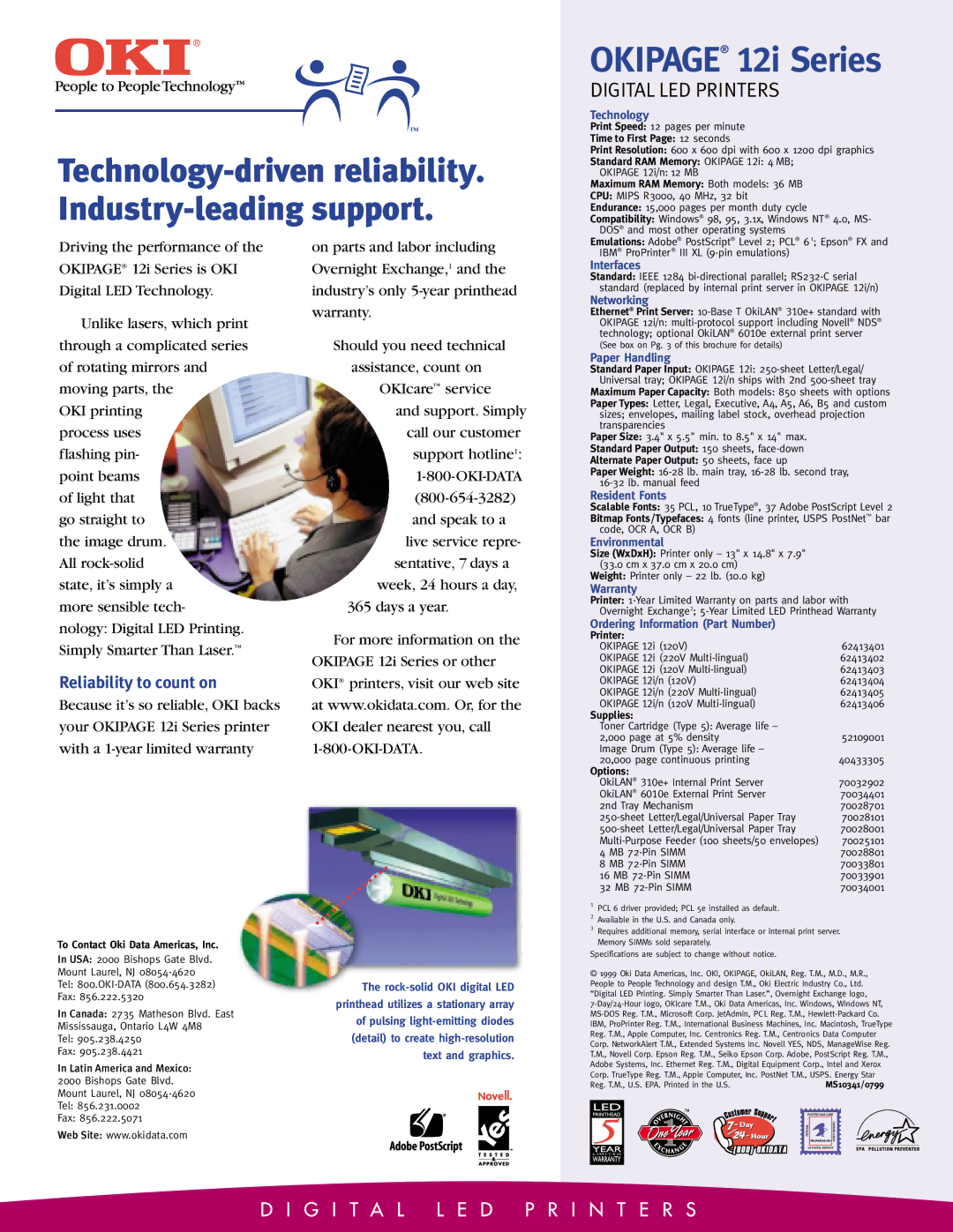 Oki manual Okipage 12i Series, Reliability to count on 