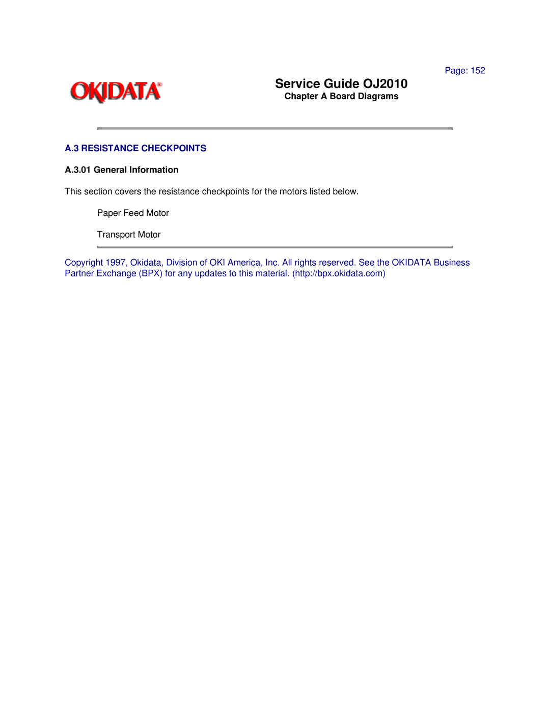 Oki 2010 manual Resistance Checkpoints, General Information 