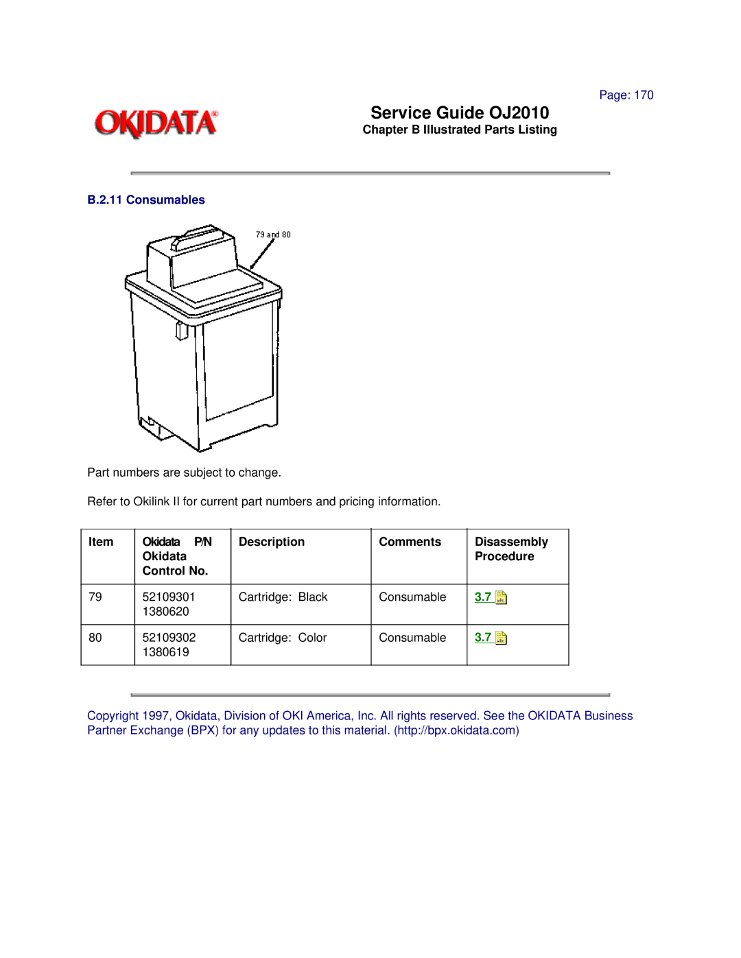 Oki 2010 manual Consumables 