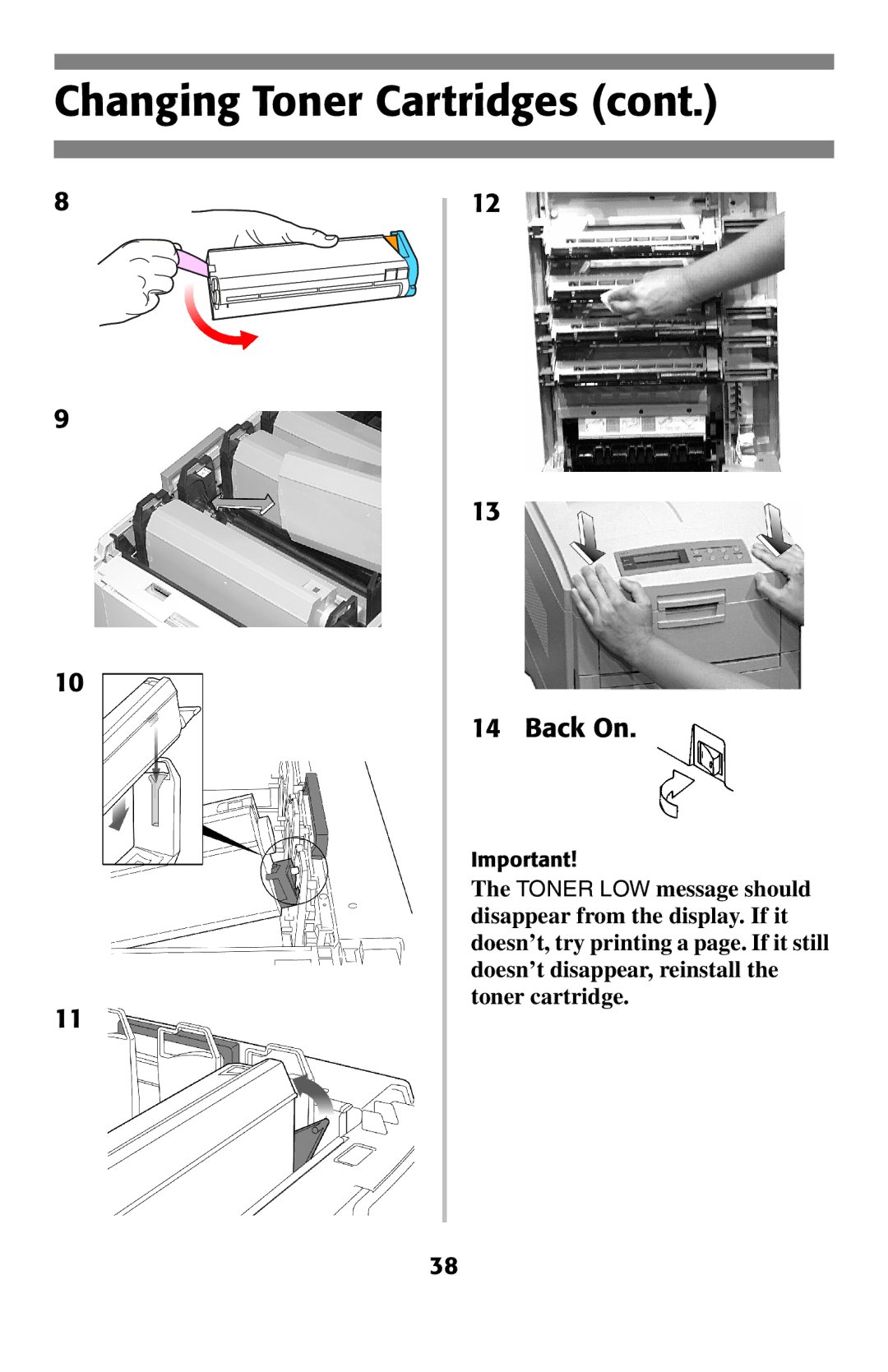 Oki 2024E manual Back On 