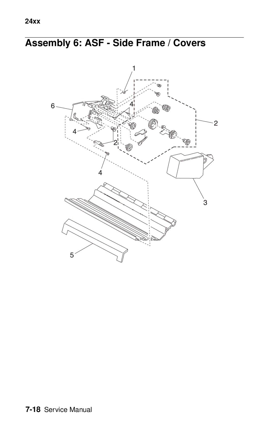 Oki 2400 manual Assembly 6 ASF Side Frame / Covers 