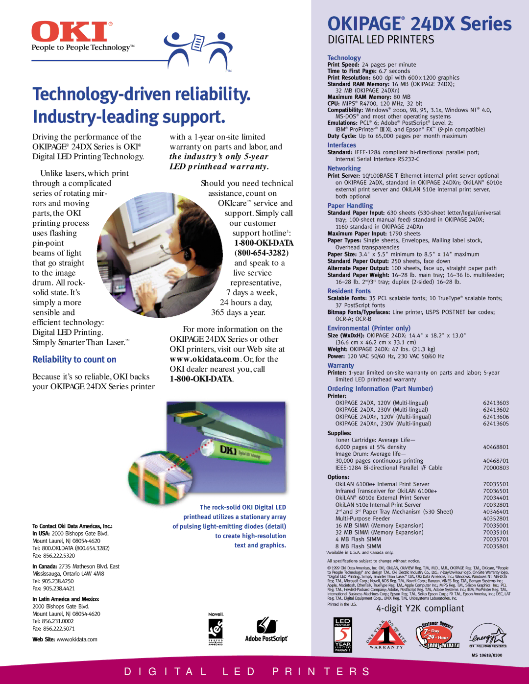 Oki 24DX Series brochure Reliability to count on 